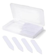 112P Dress Shirt Collar Inserts, White Plastic Collar Stays with Storage
