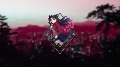 Anime fatestay night unlimited blade works girls tohsaka Custom Gaming Mat Desk