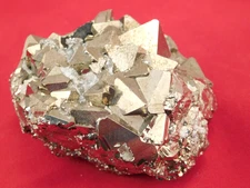 PYRAMID Shaped Crystals! Larger Tetrahedron PYRITE Crystal Cluster Peru 362gr