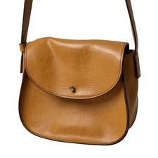 Madewell The Marfa Tan Leather Saddle Flap Crossbody Purse Handbag Size OS