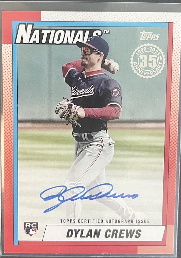 2025 Topps Series 1 - 1990 Topps Baseball Autographs Dylan Crews #90A-DCR