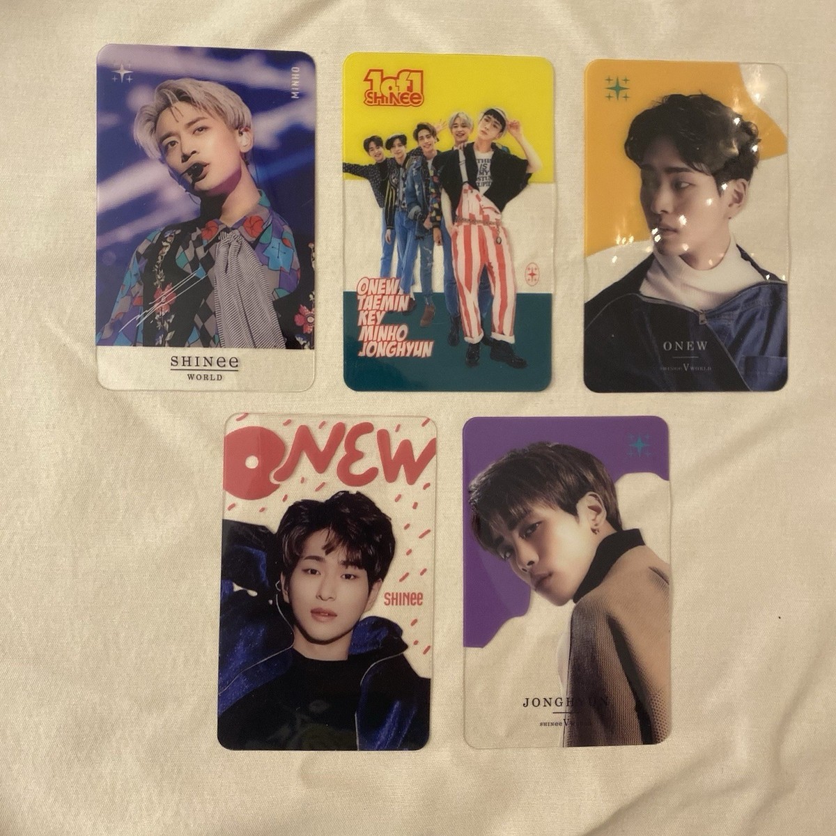 SHINee 1of1 Transparent Photocards Lot Key Jonghyun Minho Onew