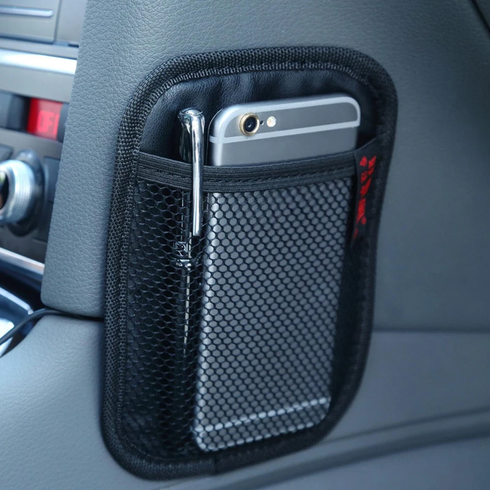HOT!Car Air Vent Mobile Phone Mesh Holder Pocket Debris Storage Organizer Bag - Image 4 of 4