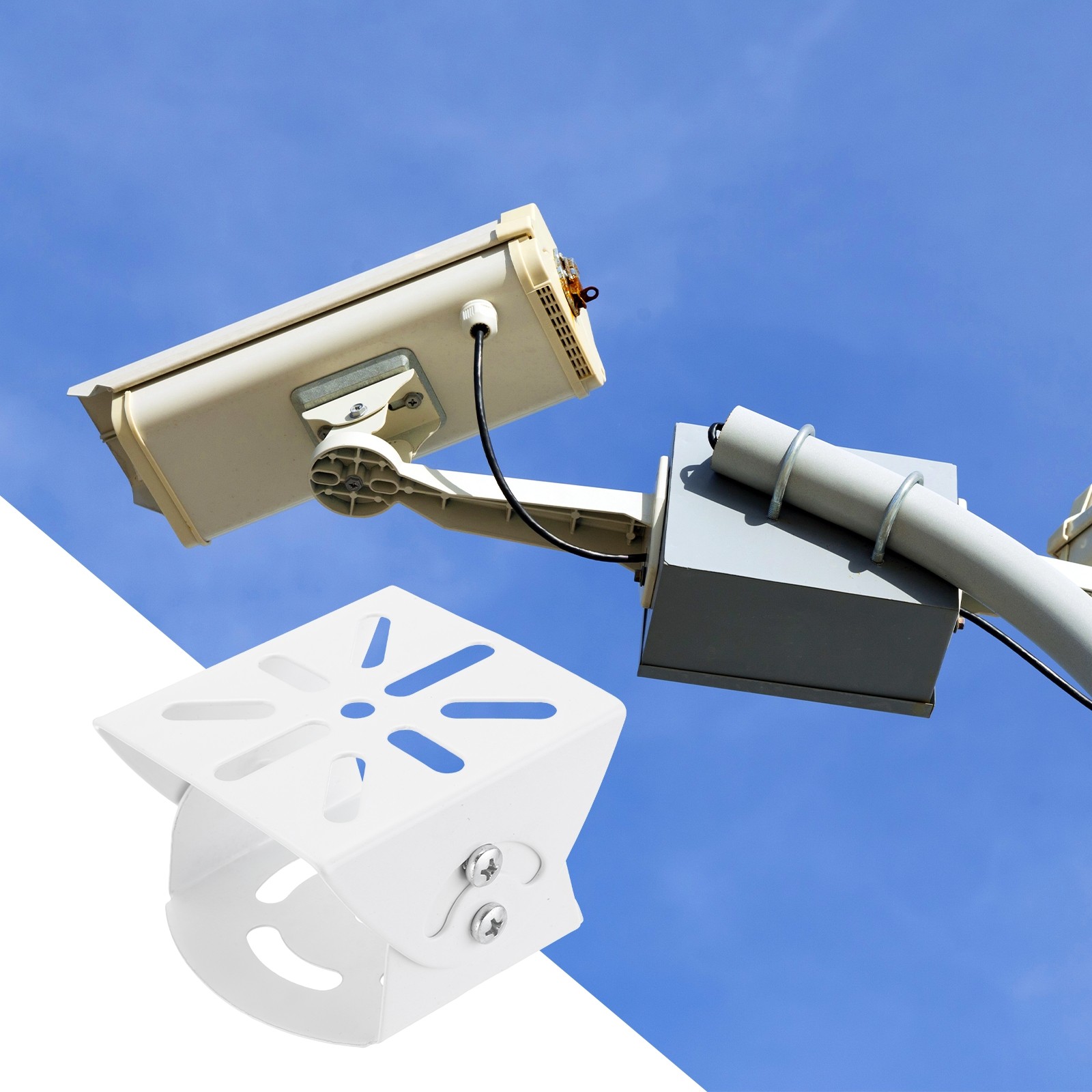 Security Camera Joint Mounting 2" CCTV Camera Installation Steel