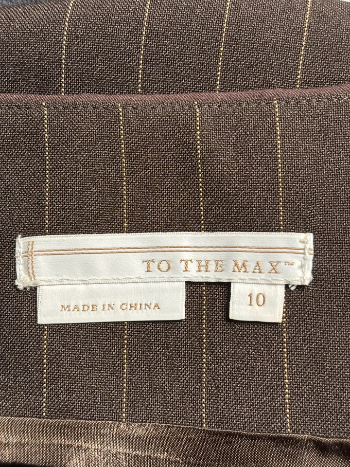 Falda To The Max Mujer Línea 10 A Rayas Carrera Oficina Clásica Poliéster Trabajo Foto 3 de 4