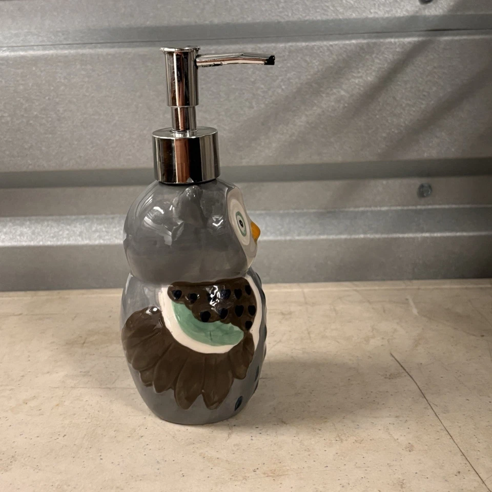 Boston Warehouse Owl Ceramic Soap Dispenser – Cute Bathroom or Kitchen Decor - Image 4 of 4