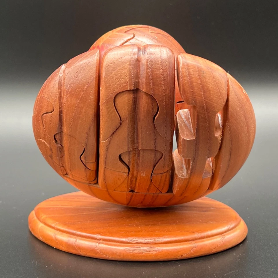 Brocas y piezas 4,5 pulgadas de alto 3D de madera guante de béisbol rompecabezas rompecabezas Foto 3 de 4