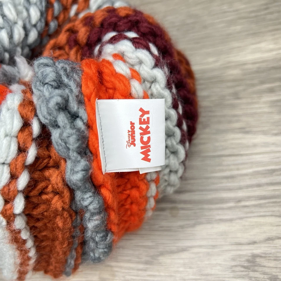 Новый Disney Jr Микки Маус ребенка ясельного возраста размер 2T-5T в полоску Beanie/шляпа только - Изображение 3 из 4