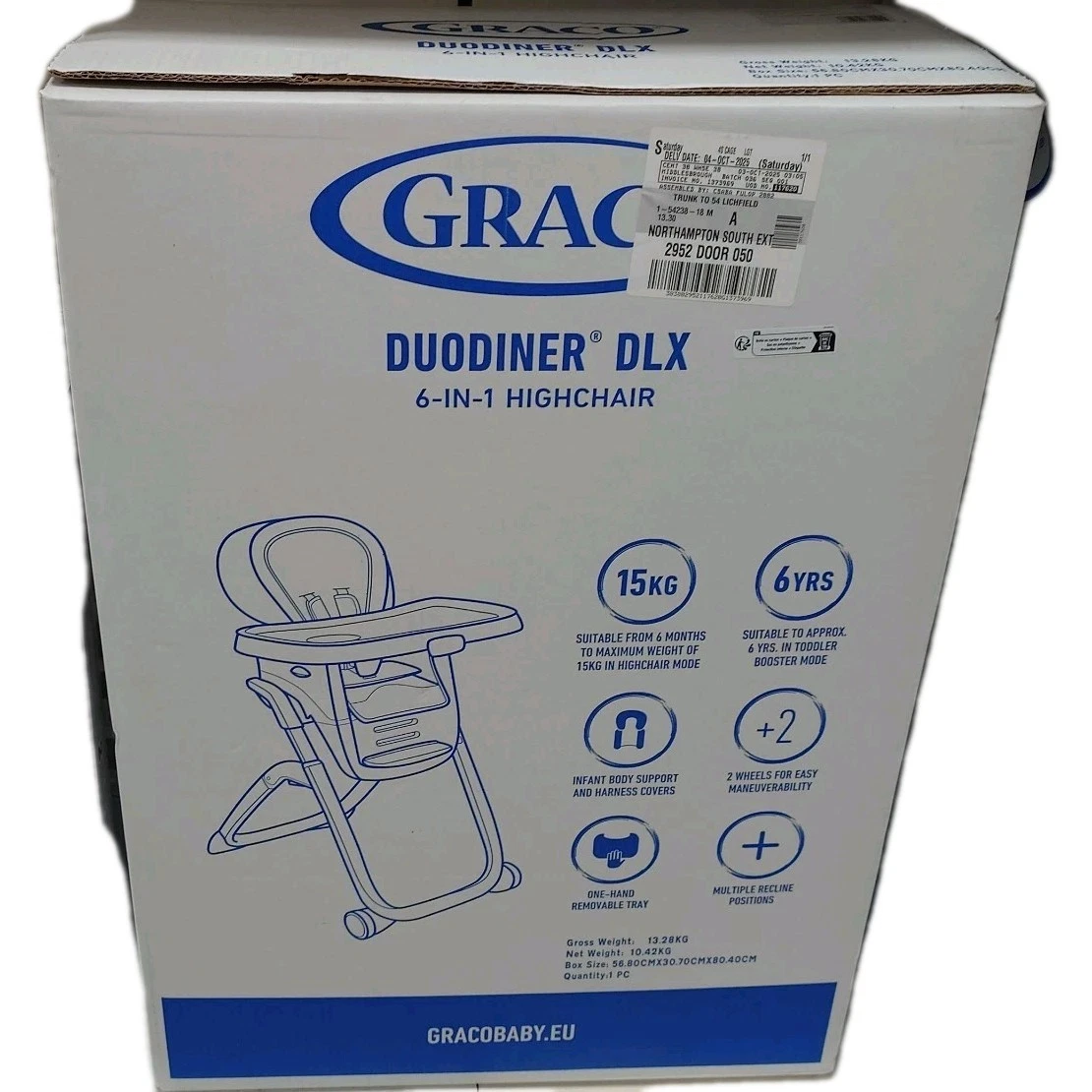 Graco DuoDiner DLX 6-in-1 Convertible Highchair Gray, highchair to booster seat
Opens in a new windo