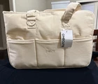 ONECUTE Small Canvas Mesh Dog Carrier Handbag Tote with Gingham Interior