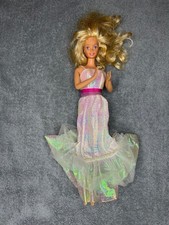 Bambola Barbie Cristallo Rosa Abito Iridescente Capelli Biondi Radicati