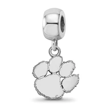 Sterling Silver Clemson University Small Dangle Bead Charm