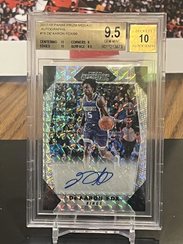 2017 Panin Prizm Mosaic De'Aaron Fox Auto 41/99 Beckett 9.5/10