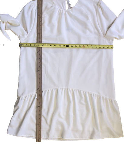 Mud Pie Merritt Flounce Women’s Long Sleeve Dress Lightweight Ivory Medium NWT! - Picture 10 of 10