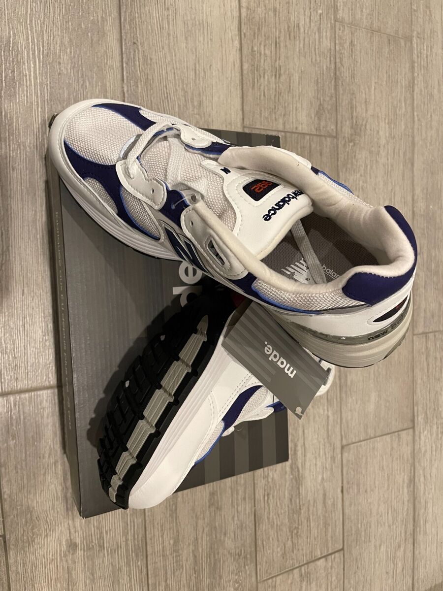 関税込み New Balance Made in USA M992EC Size 8 - New Balance M992EC Made in USA White Navy | eBay