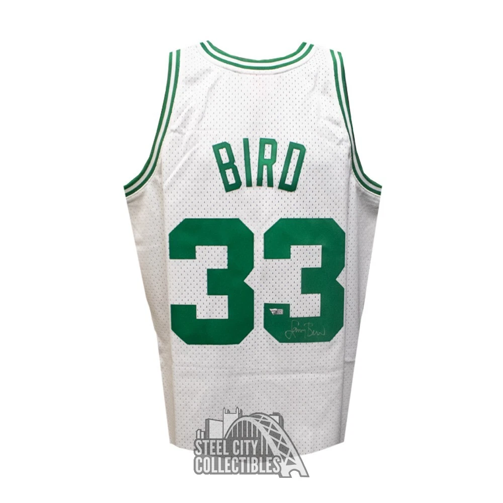 Larry Bird Boston Celtics Autographed Green Authentic Mitchell and Ness  Jersey