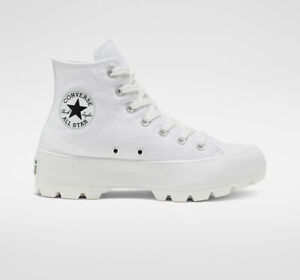 converse all white platform