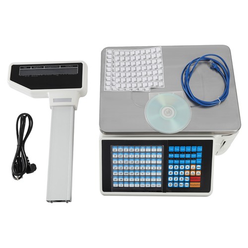 Scale Label Printing Scale Commercial Food Scale Receipt Printer 30kg/66.14 lbs - Picture 8 of 24