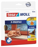 Tesa Moll Classic Gummidichtung Fenster TüRen E-Profil 10M X 9Mm X 5,5Mm Braun