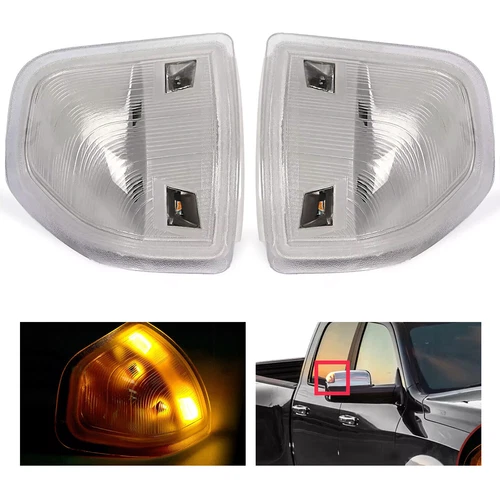 Clear LED Side Tow Mirror Turn Signal Lights For Dodge Ram 1500 2500 3500 10-22