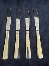 Four (4) ONEIDA AVERY Stainless Glossy Dinner Knives Table Knife Flatware