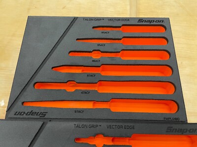 Snap-on Tools NEW ORANGE FOAM ORGANIZER TRAYS for 12pc Essential