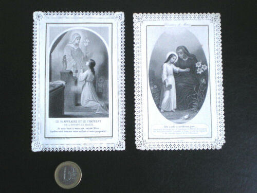 2 PIOUS IMAGES ANTIQUE CANIVES (5) - Picture 1 of 1