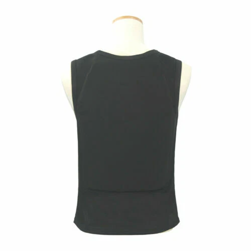 Black Bulletproof T-shirt Vest Ultra Thin made with Body Armor NIJ IIIA - Picture 5 of 6