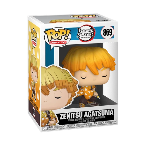 New Funko POP! Animation Demon Slayer Zenitsu Agatsuma #869 Vinyl Figure