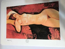 Amedeo Modigliani off set lithograph cm 50x70 Archives Paris - signature on