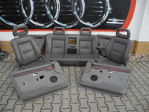 Audi V8 D11 Typ44 Leder Sitzausstattung + Türpappen Wurzelholz Mittelarmlehne