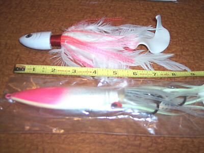 9'' Squid Fishing Lure Deep Sea Fishing Lure Tarpon Grouper Cobia Lure Grub Tail