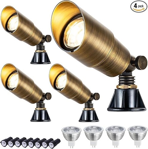 LumStory Solid Brass Landscape Light 4 Pack LT2101(4) - 第 1/5 張圖片