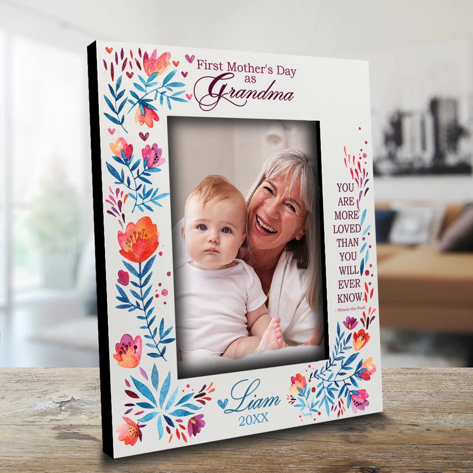 PERSONALIZADO-Primer Día de la Madre como Marco de Abuela-Primera Abuela-Impresión UV Foto 3 de 4