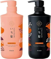 Kracie ICHIKAMI Moisturizing Hair Care Shampoo & Conditioner Set FREE SHIP