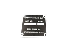 DATA PLATE FITS TO TRACTOR MACHINE CUSTOM WORK RILEY POWER #V435-8