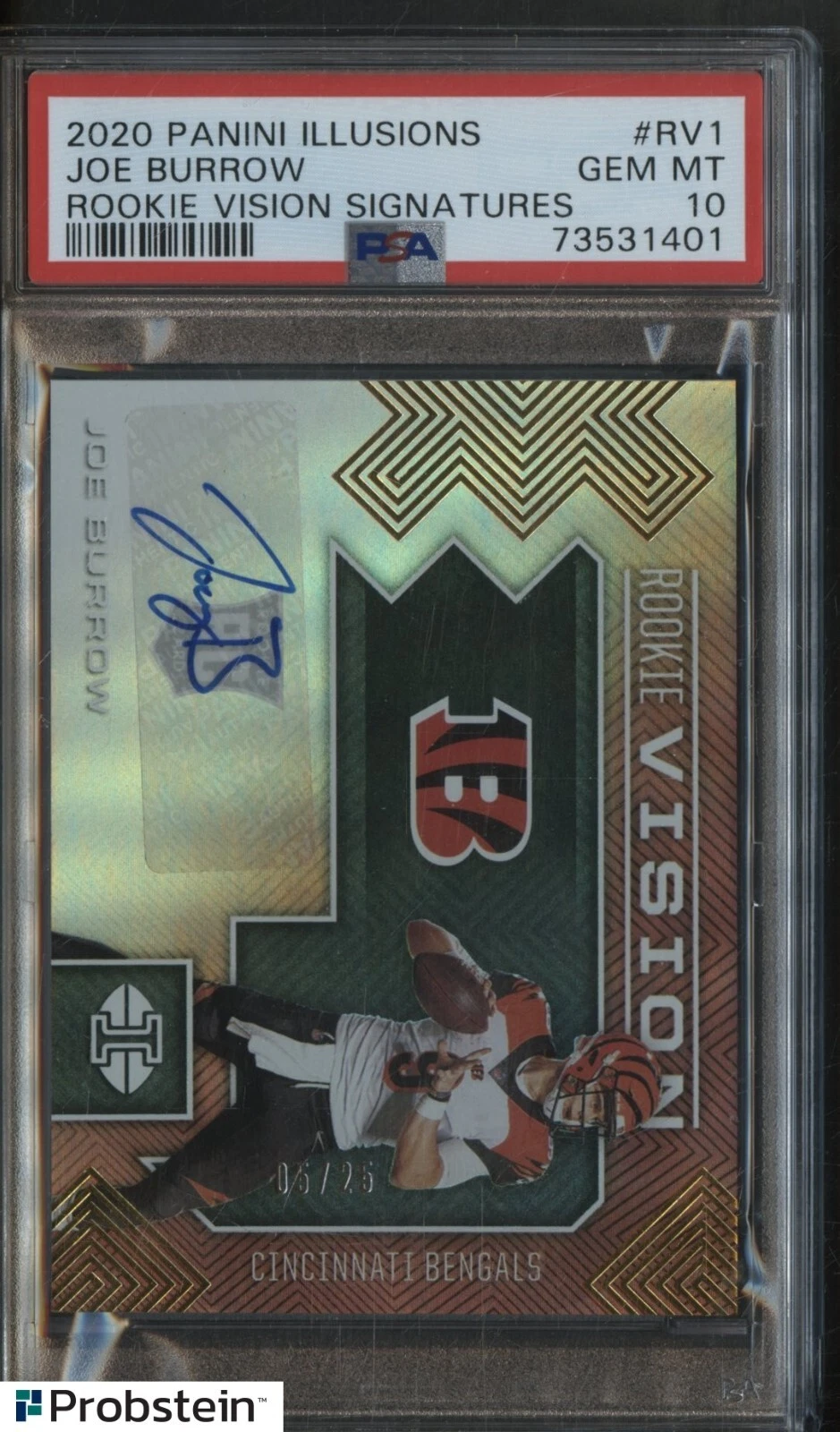 Joe Burrow Panini Illusions Rookie Vision Signatures #RV1 Base