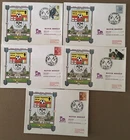 ENGLAND V REPUBLIC OF IRELAND 1980 FIRST DAY COVERS x 5 COMPLETE SET