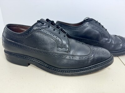 Vintage Allen Edmonds 12 C MacNeil Black Pebble Grain LWB  display picture 2