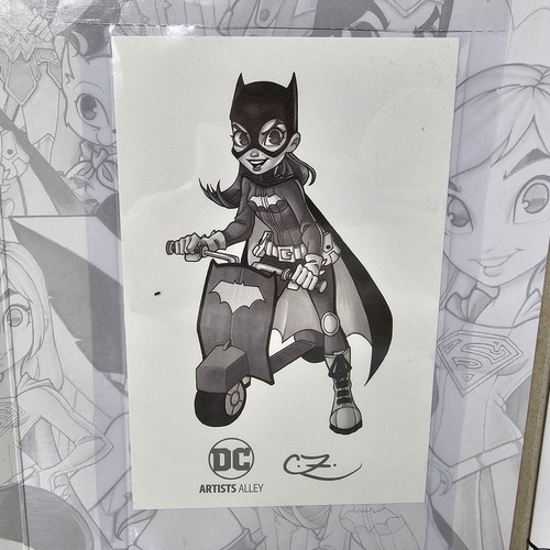 DC Artists Alley BATGIRL Scooter Black & White Chrissie Zullo Figure CHASE NEW - Picture 14 of 16