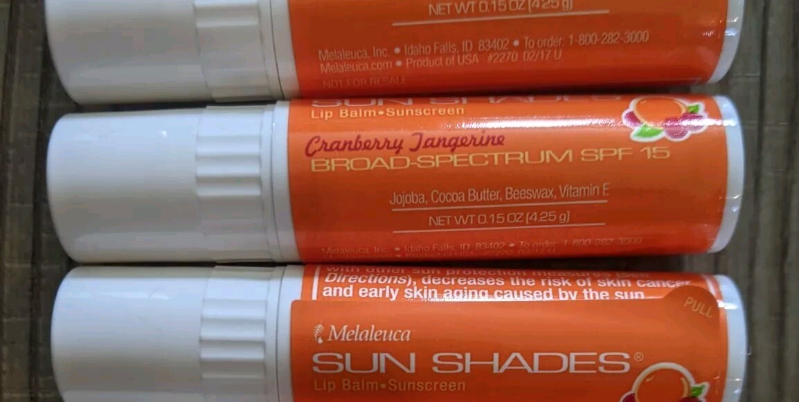 3 NewMelaleuca Sun Shades Lip BalmSPF 15 Sunscreen, Cranberry