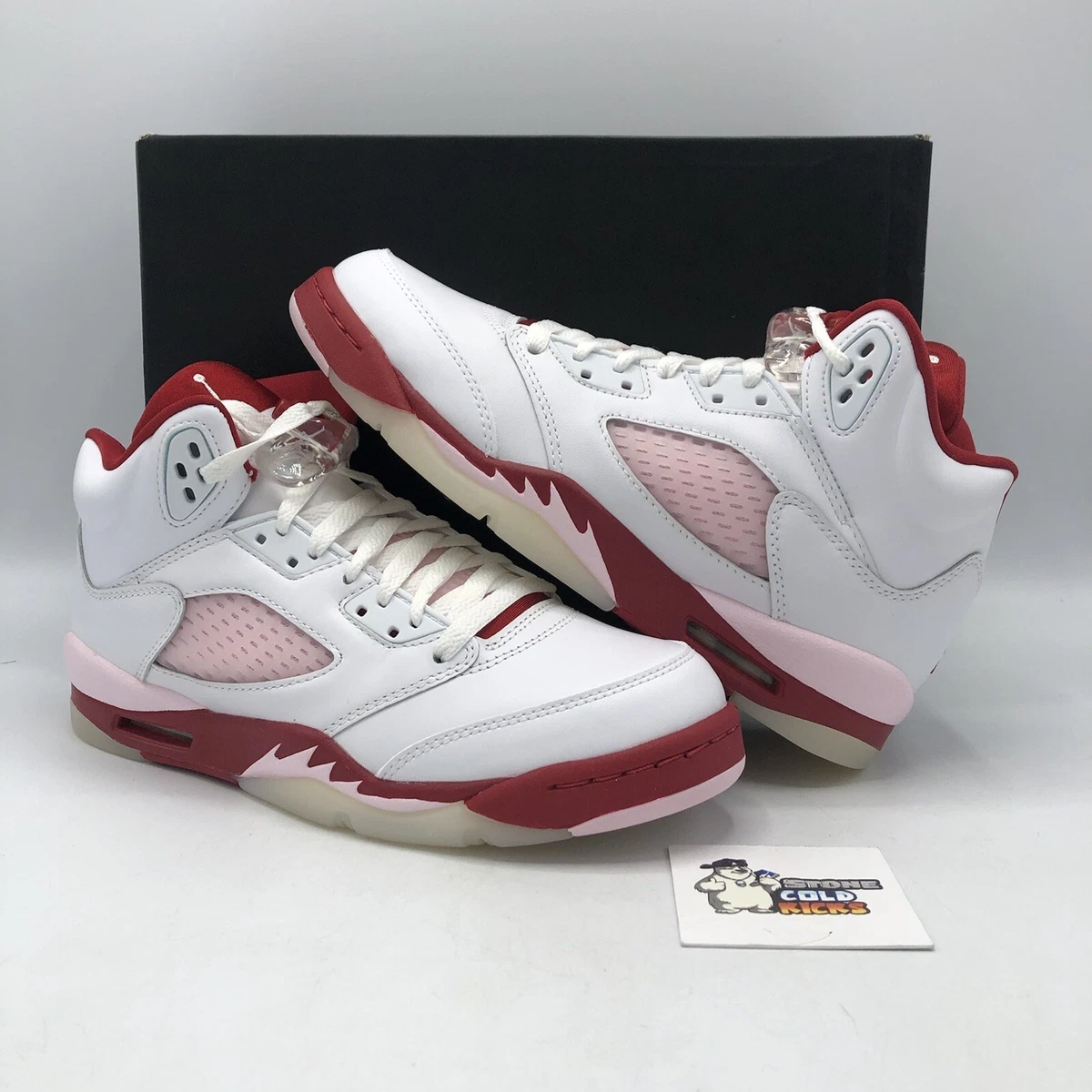 Nike Air Jordan 5 Retro White Pink Red GS 440892 106