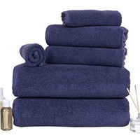 Bedford Home 6 Piece 100% Egyptian Cotton Zero Twist Towel, Navy, New, Free Ship on sale Bedford Home 6 Piece 100% Egyptian Cotton Zero Twist Towel, Navy, New, Free Ship on sale