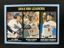2016 Topps Heritage Minors Adam Brett Walker II Peter O'Brien AJ Reed Blue /99