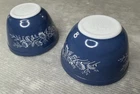 vintage PYREX Blue Colonial Mist Small Nesting Mixing Bowl 750ml #401 LOT/2