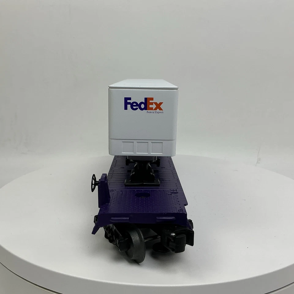 Lionel O Gauge 6-19440 Flatcar With FedEx Trailer #6424 - Image 4 of 4