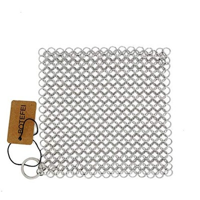 #ad #ad Cast Iron Cleaner 6quot;X6.3quot; 316L Stainless Steel Chainmail Scrubber For $8.49