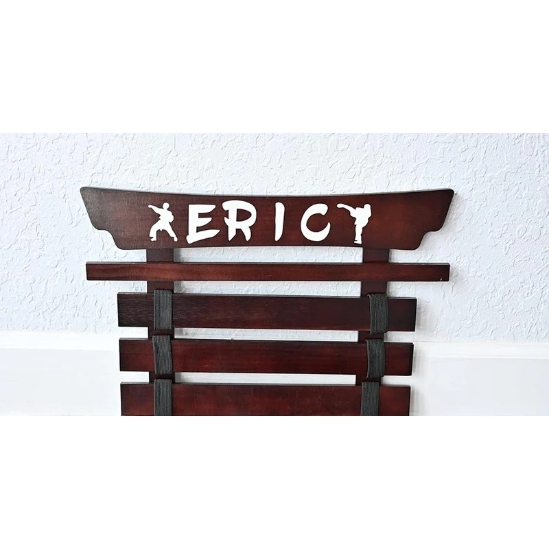 Premium Martial Arts Belt Display Rack Pine Wood No Assembly Custom Stickers New - Image 3 of 4