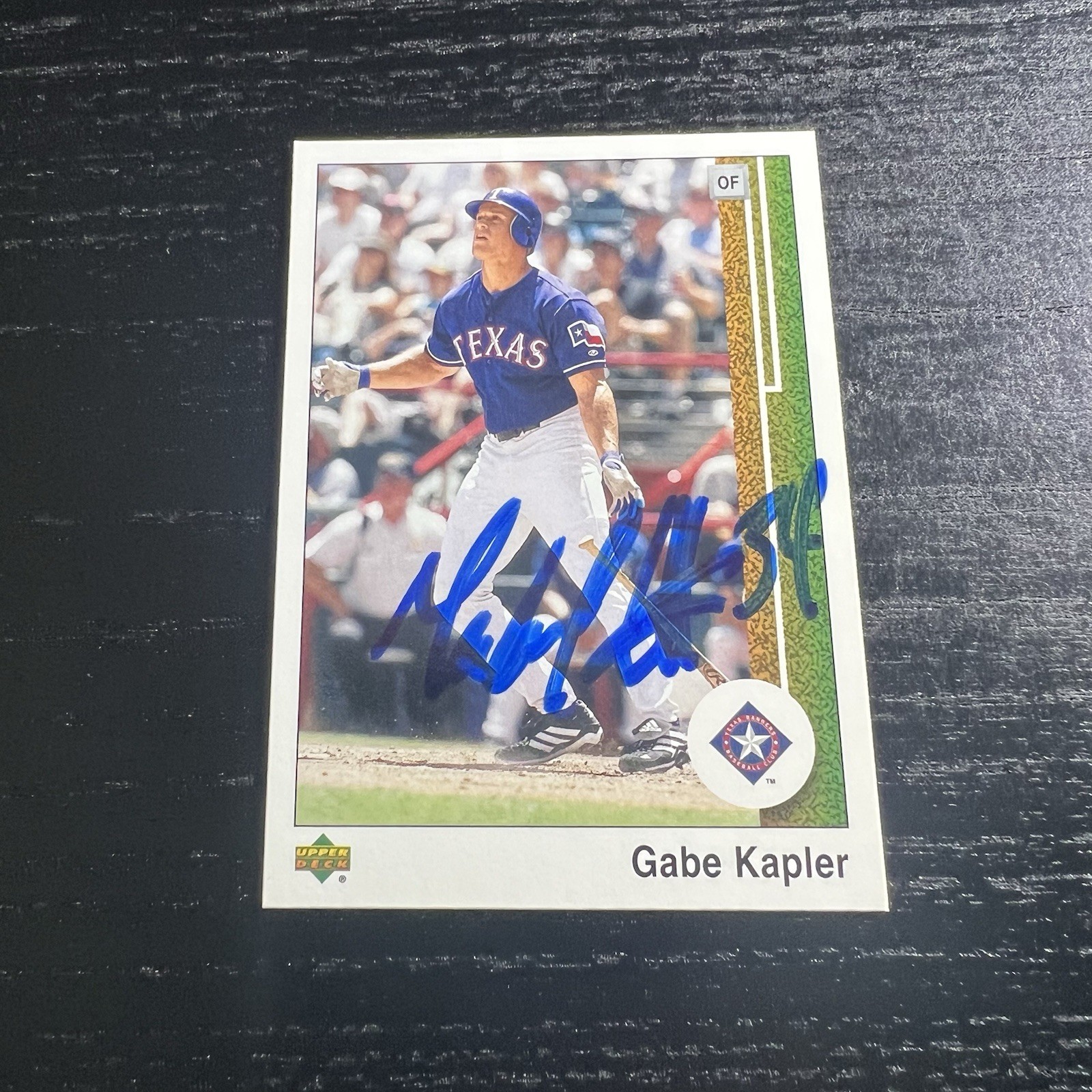 Gabe Kapler Signed 2002 UD Card #45 Rangers In Person Autograph