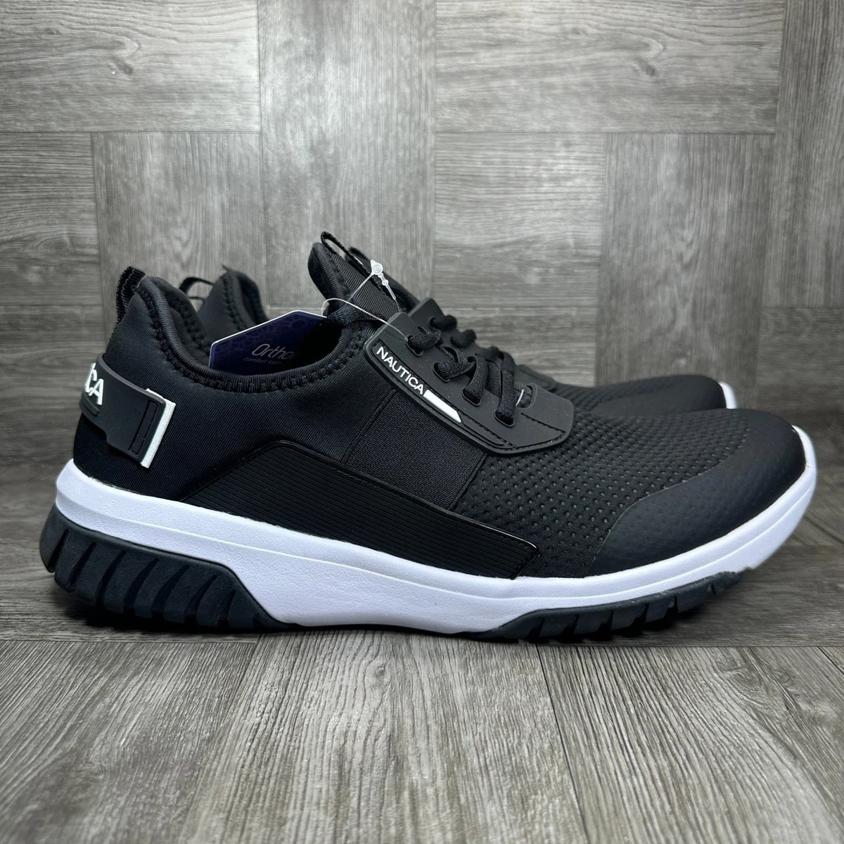 Men’s Nautica Black & White Slip-On Sneakers S/9 STRIPED SLIP-ON SNEAKER | Nautica main image 4
